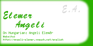 elemer angeli business card
