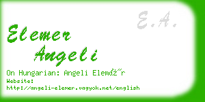 elemer angeli business card